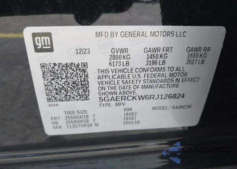 2024 Buick Enclave Premium Fwd z USA, uszkodzony, nr VIN 5GAERCKW6RJ126824